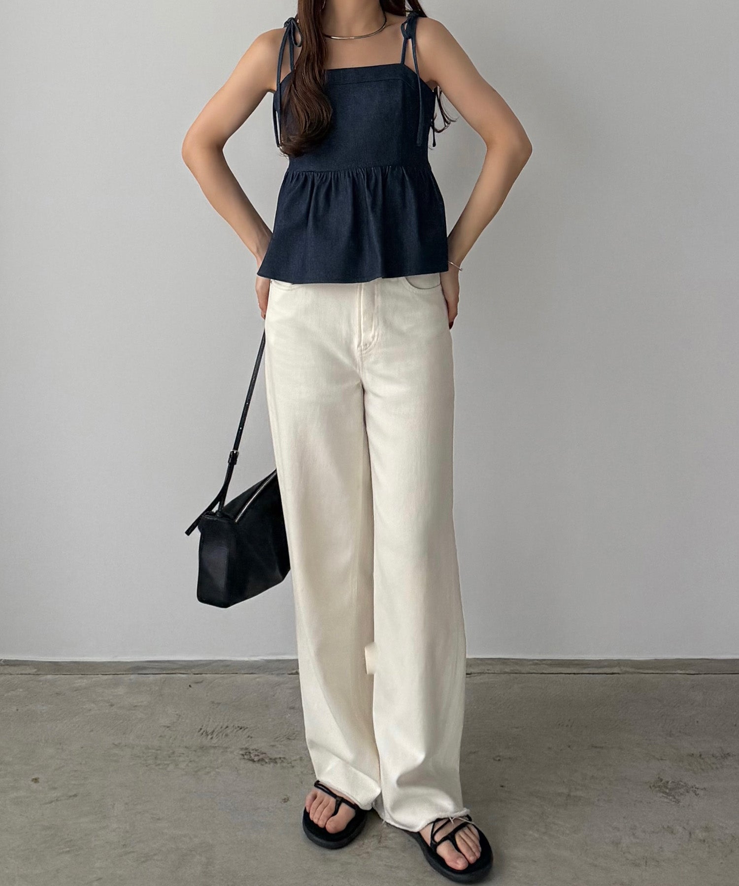callautia callautia denim cami bustier