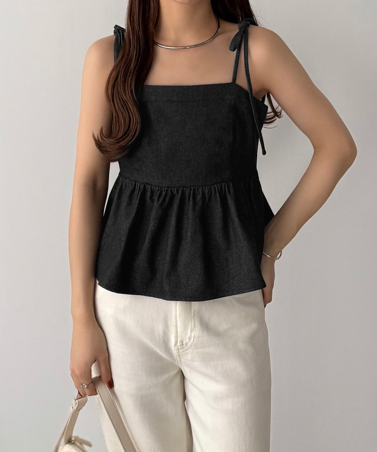 callautia callautia denim cami bustier