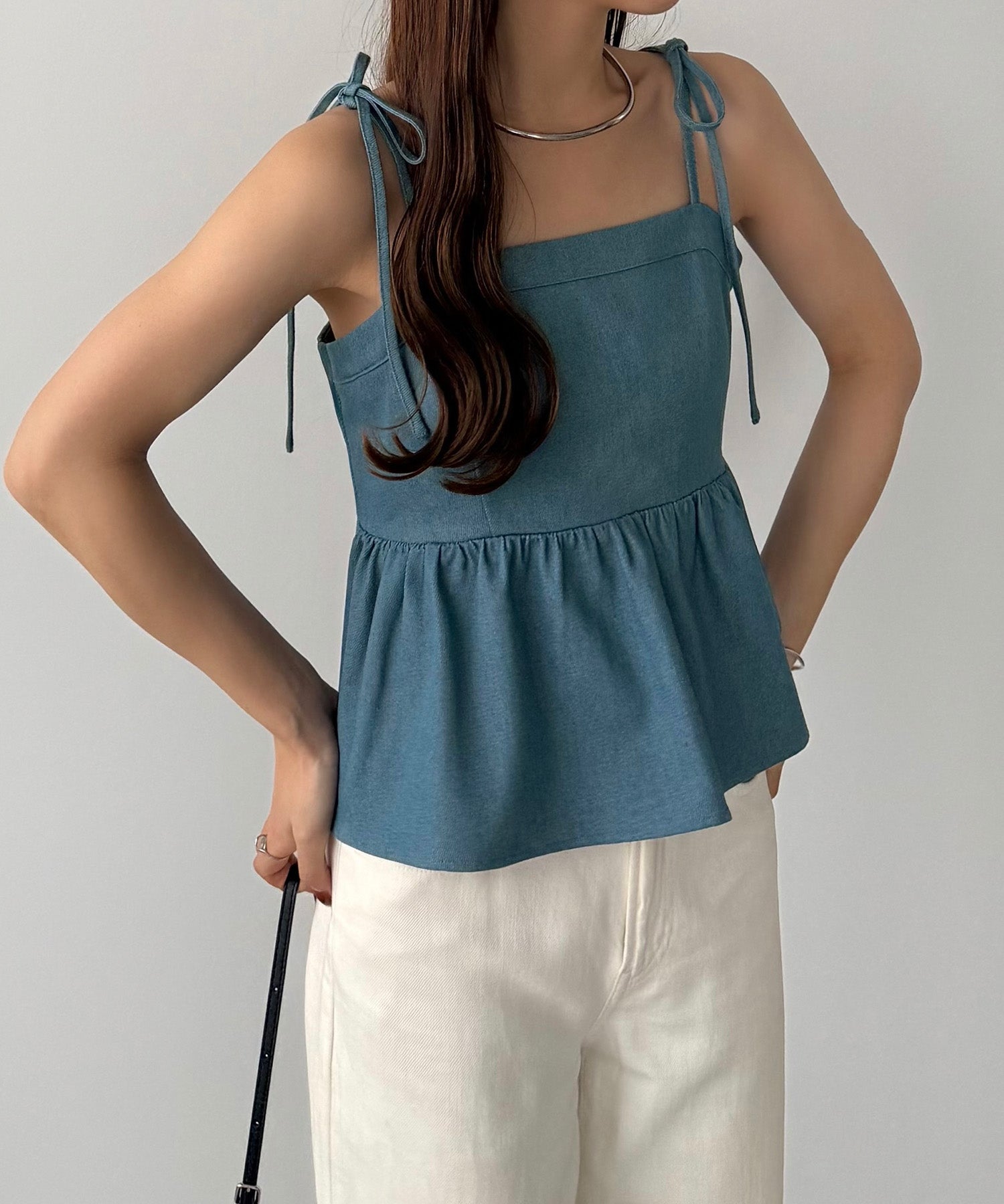 callautia callautia denim cami bustier