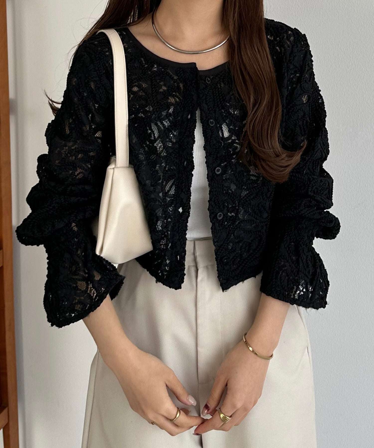 カラウティア callautia callautia 前後2wayシアーレースブラウス