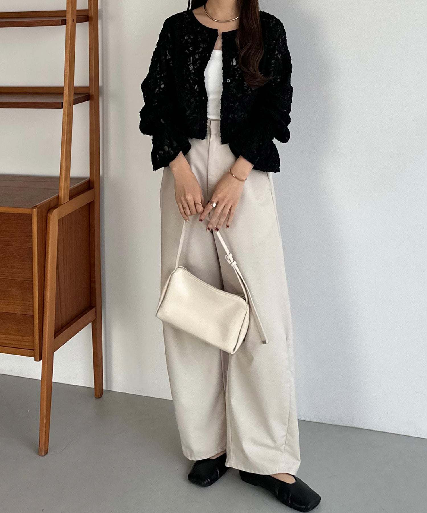 カラウティア callautia callautia 前後2wayシアーレースブラウス