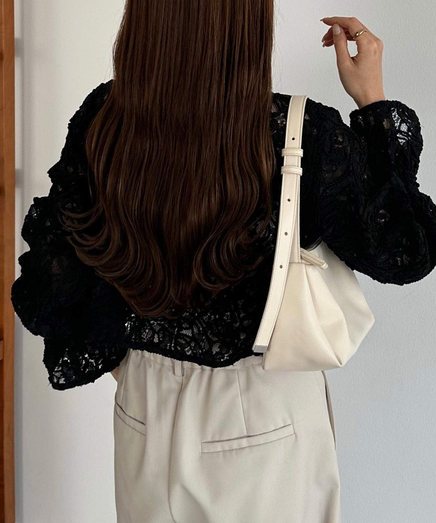 カラウティア callautia callautia 前後2wayシアーレースブラウス