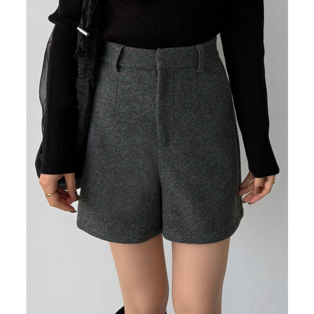 カラウティア callautia callautia メルトンショートパンツ （ダークグレー） ダークグレー
