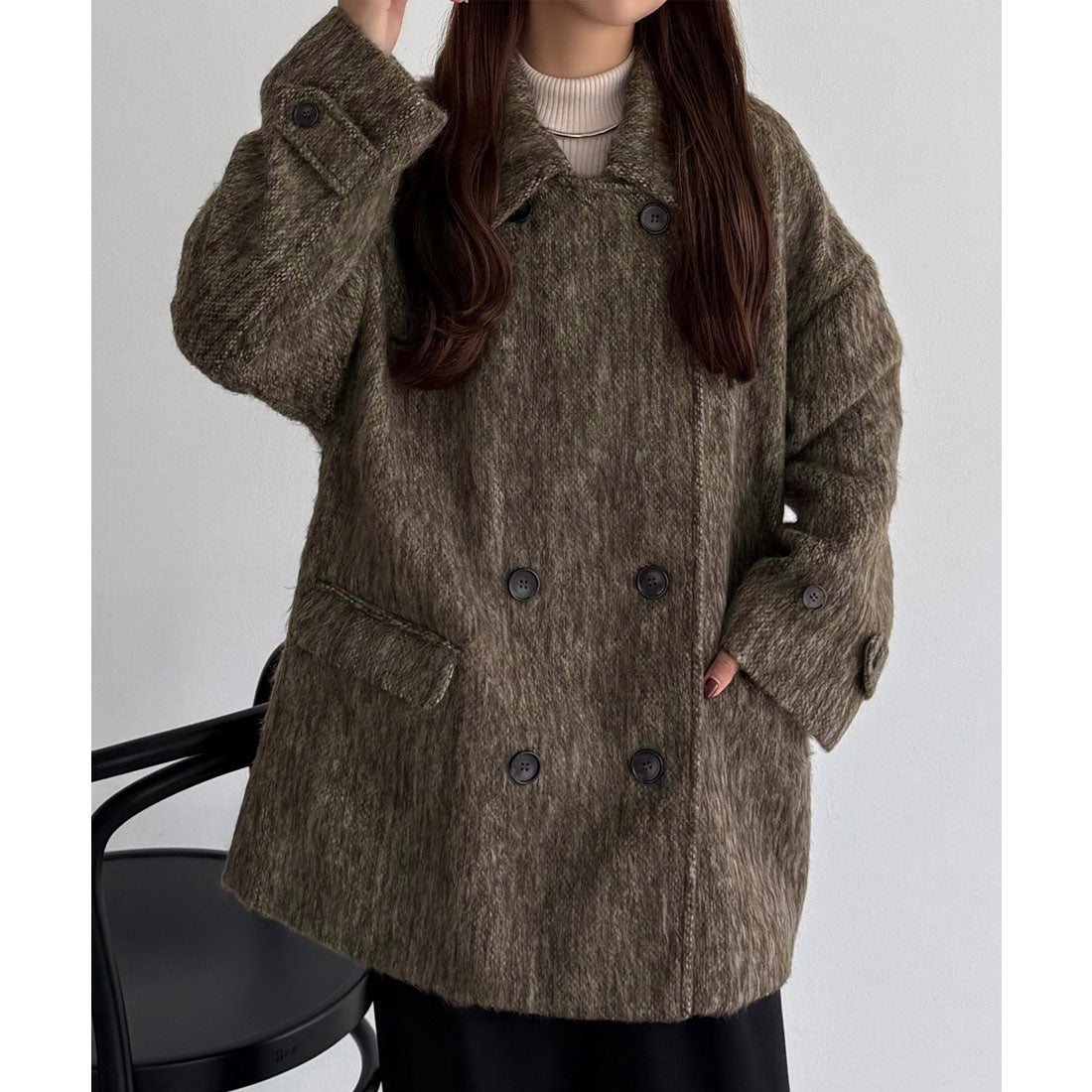 カラウティア callautia callautia シャギーミドルコート （ブラウン） ブラウン