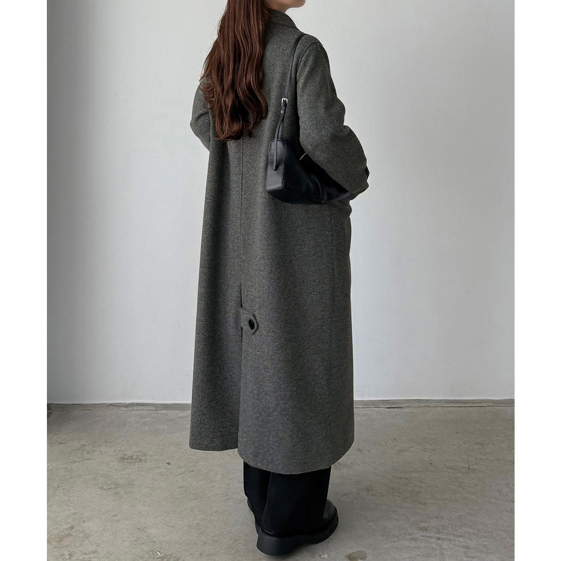 カラウティア callautia callautia ダブルボタンロングチェスターコート （ダークグレー） ダークグレー
