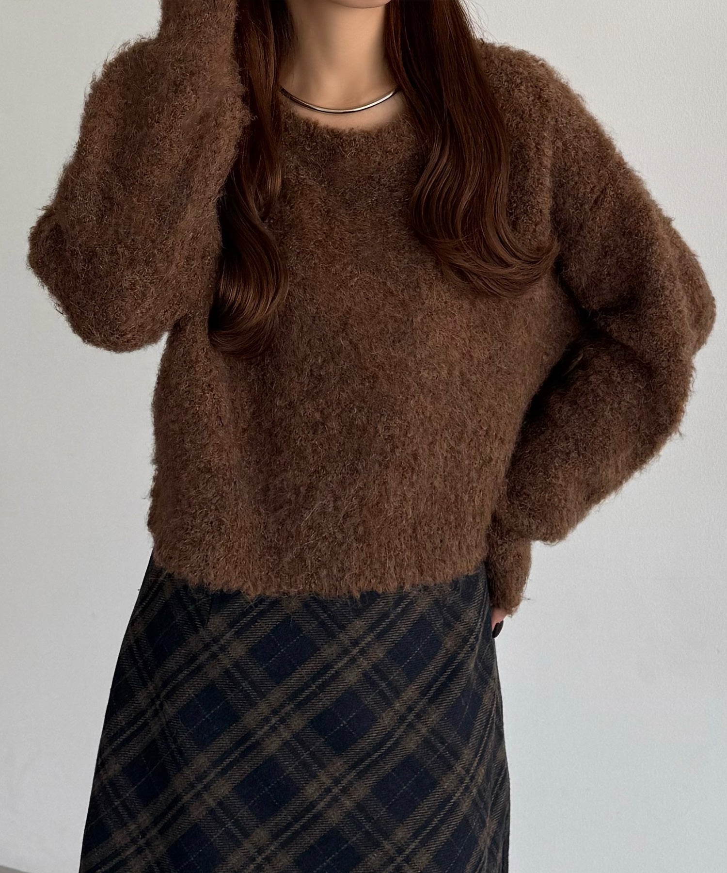 カラウティア callautia callautia 前後2wayリボンシャギーニット （ブラウン） ブラウン