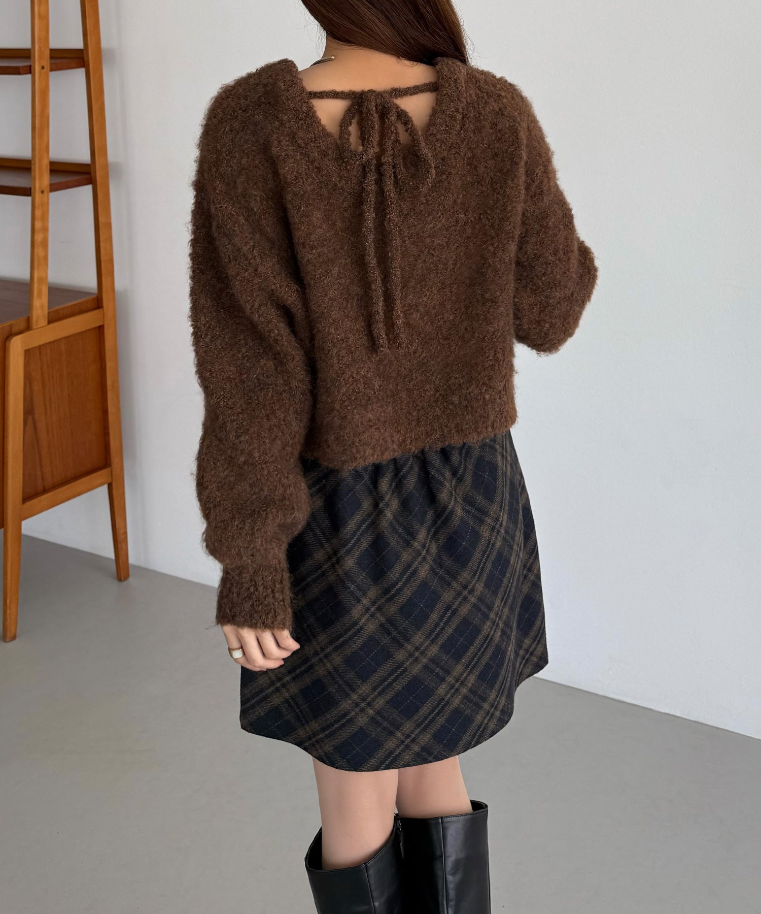 カラウティア callautia callautia 前後2wayリボンシャギーニット （ブラウン） ブラウン