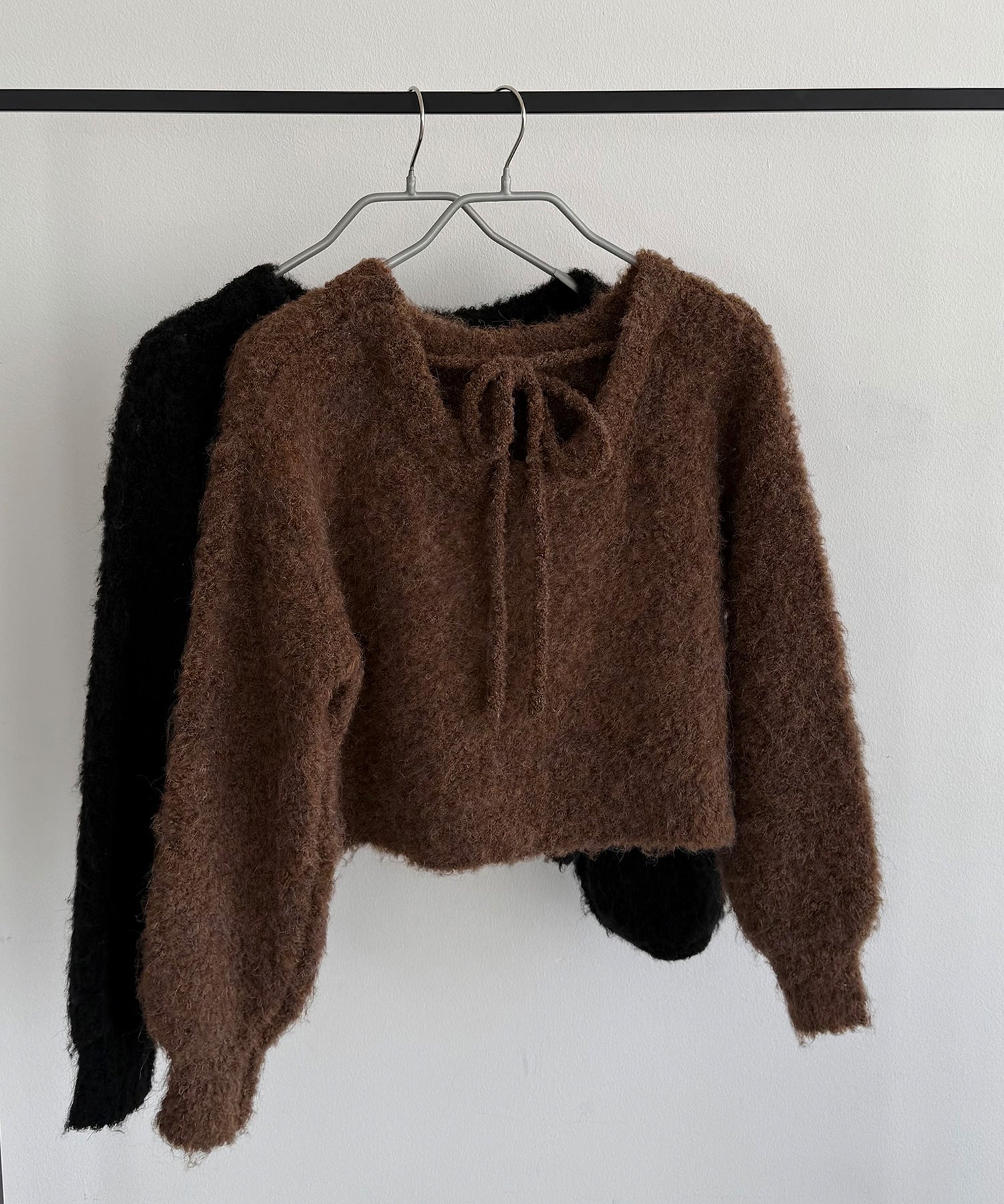 カラウティア callautia callautia 前後2wayリボンシャギーニット （ブラウン） ブラウン