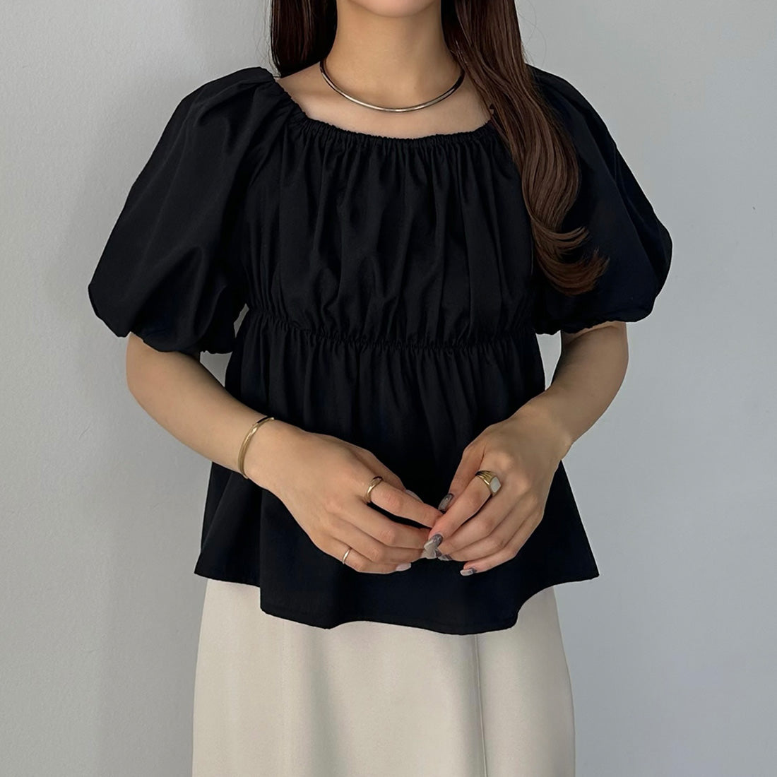 カラウティア callautia callautia オフショルブラウス