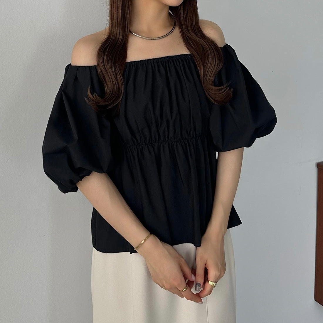 カラウティア callautia callautia オフショルブラウス