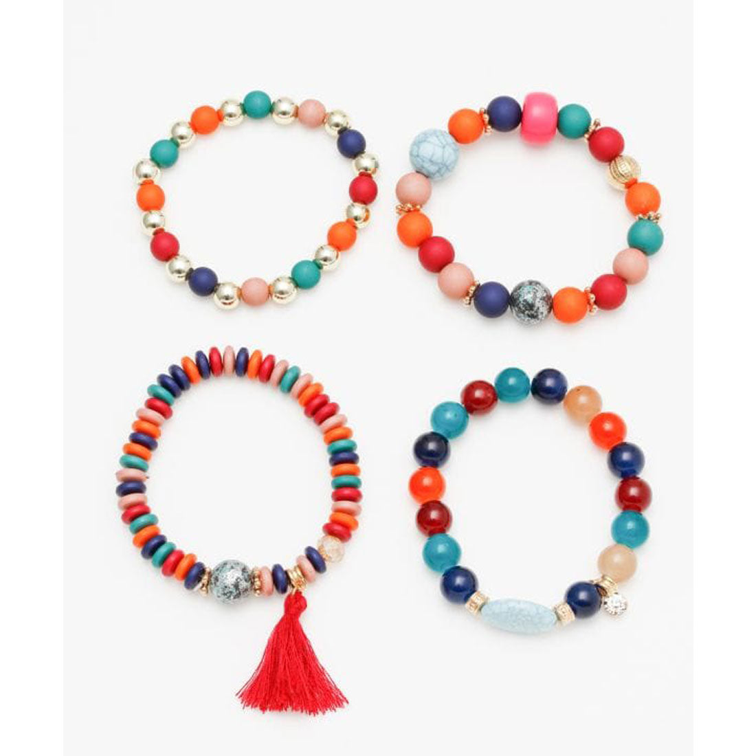 【チャイハネ】ビズタセットブレスレット ブラック