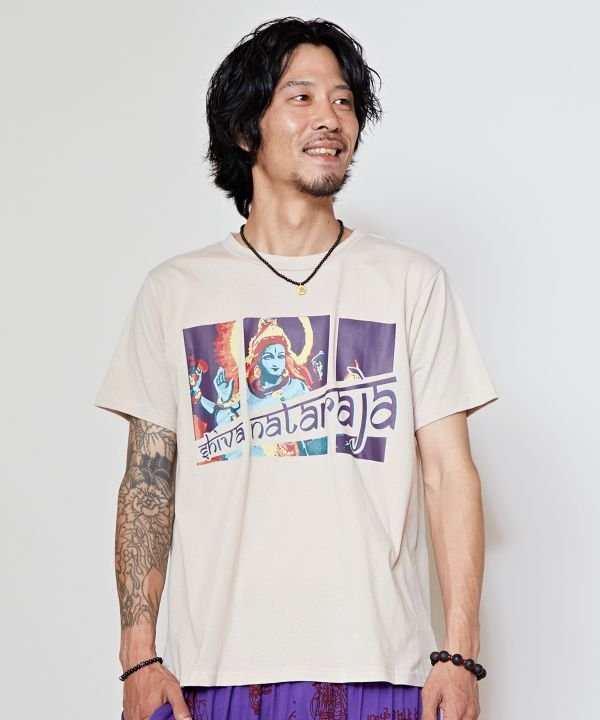 チャイハネ チャイハネ シデーヴァメンズTシャツ （ベージュ） ベージュ
