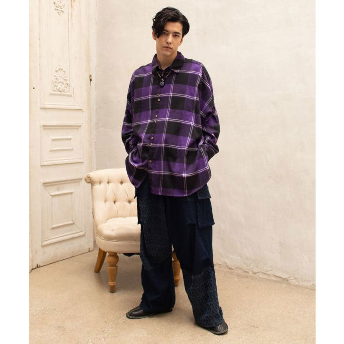 チャイハネ チャイハネ 【チャイハネ】ベーシィMEN'Sパンツ （ライトブルー） ライトブルー