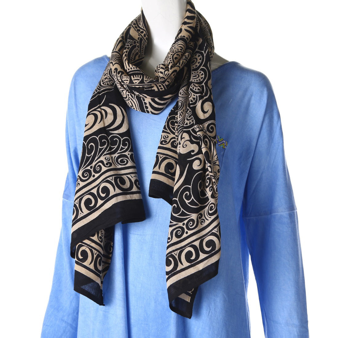 [Chaihane] Tribal stole black