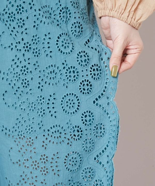 チャイハネ チャイハネ ヴィハナシフリー刺繍パンツ （ターコイズブルー） ターコイズブルー