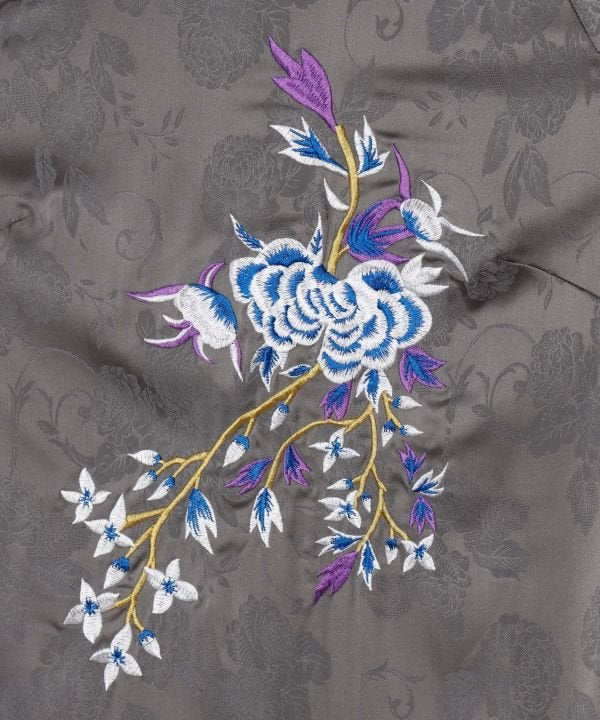 チャイハネ チャイハネ ネリナラ刺繍ワンピース （グレー） グレー