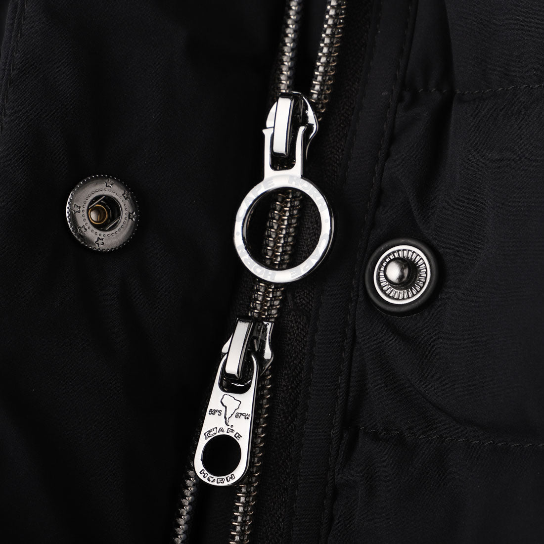 ケープホーン CAPE HORN ダウンジャケット サンタクルス エコファー DOWN JACKET 72572 BLACK