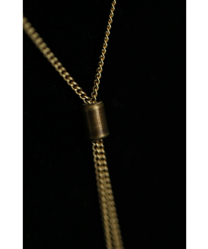 CAWAII CAWAII teardrop-shaped marble stone loop tie necklace