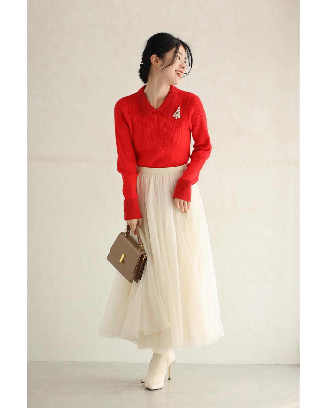 CAWAII CAWAII 彩繪快樂假期的聖誕樹胸針