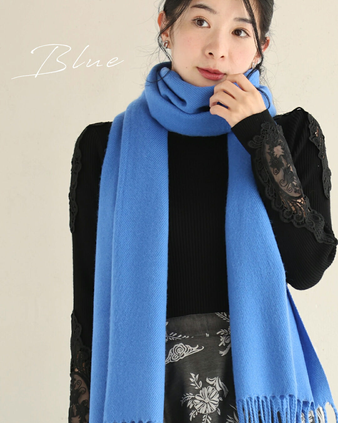 カワイイ CAWAII 大人の遊び心 冬の顔映え カラーマフラー （グリーン） グリーン