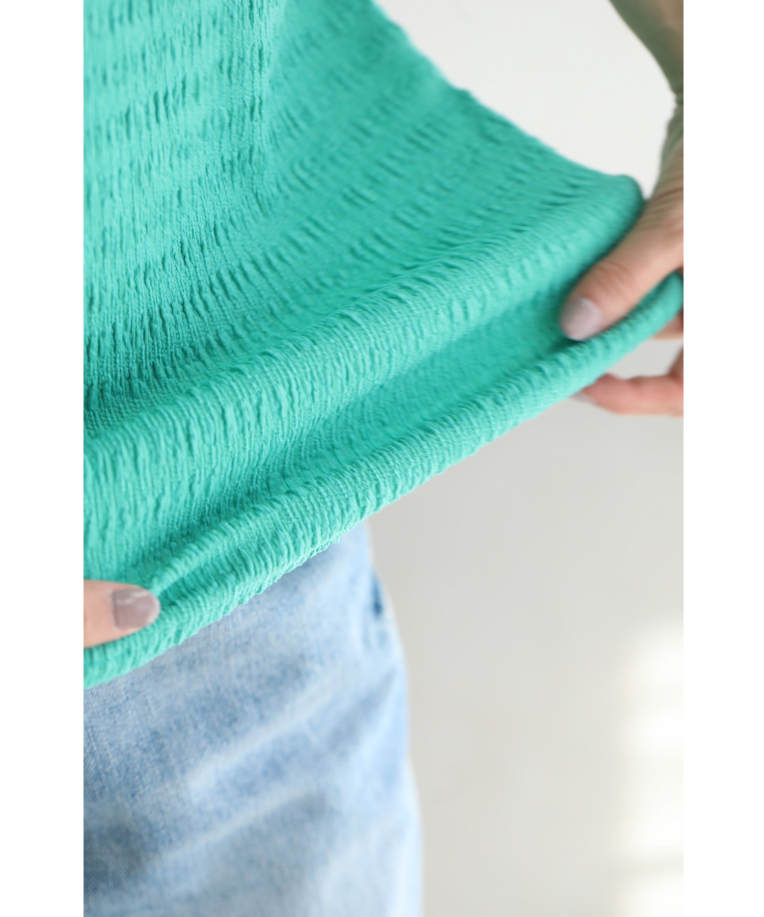 CAWAII CAWAII Back Twist Tuck Pullover Top