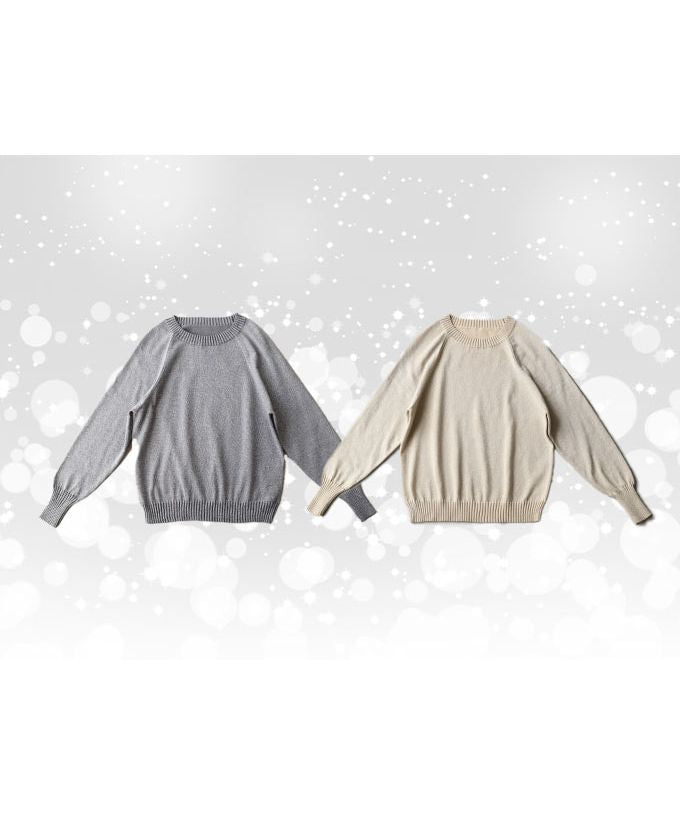 カワイイ CAWAII 華やぐ煌めきラメ クルーネックニット Back to BASICS