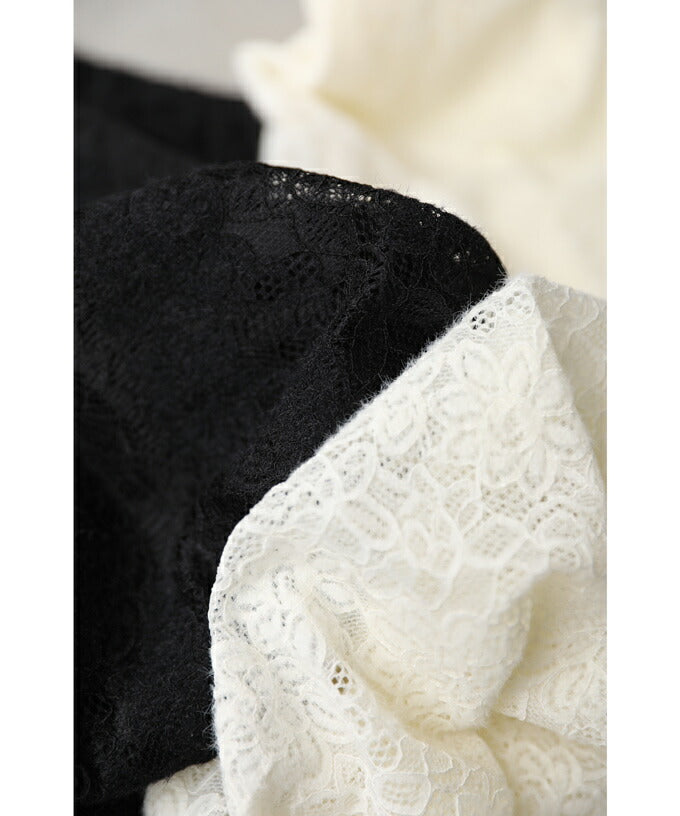 CAWAII CAWAII 展示可愛的重疊穿搭用 起毛蕾絲內搭褲 　優雅　基本 休閒　可愛　基本 大人可愛　高雅 女性化 設計 標準 自然 乾淨利落　簡約 女性化　下身穿搭　內搭褲　蕾絲　鬆緊腰帶　起毛　起毛蕾絲　單品