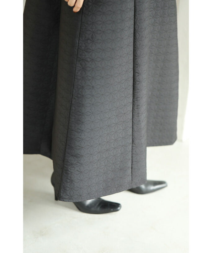 CAWAII CAWAII floral quilted V-neck long dress