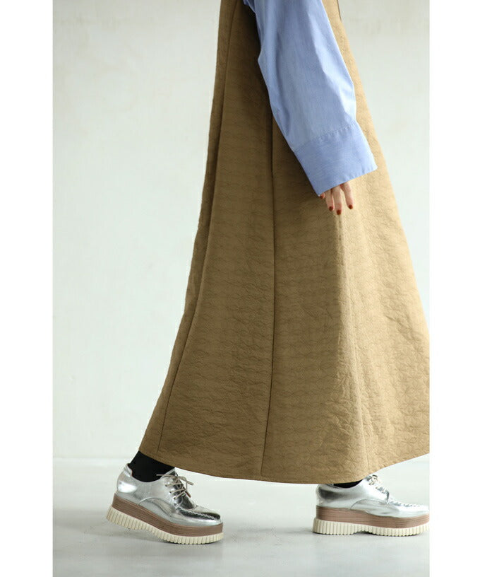 CAWAII CAWAII floral quilted V-neck long dress