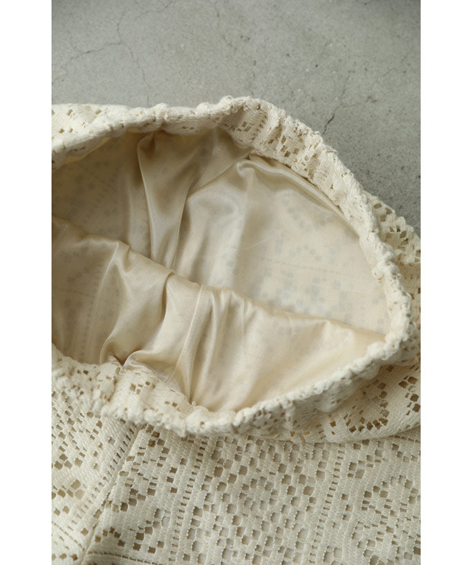 CAWAII CAWAII Majolica Tile Style Lace Wide Pants