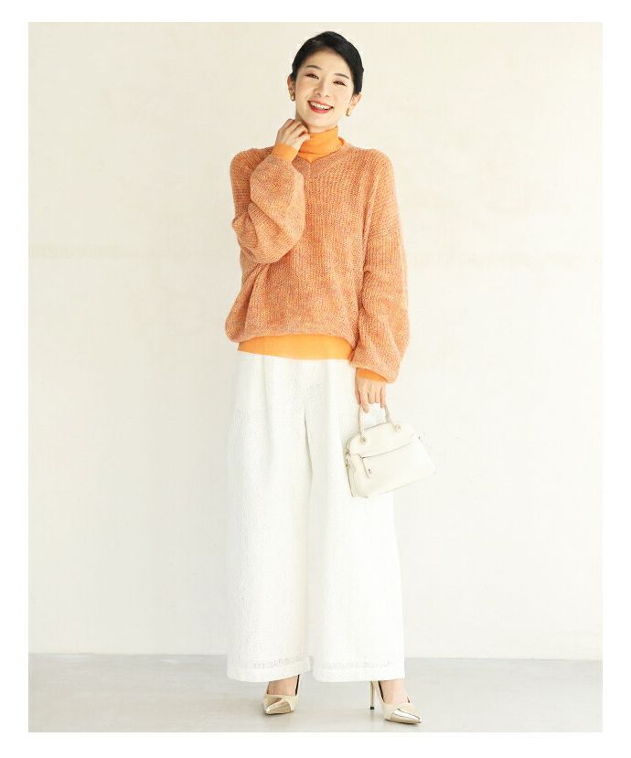 カワイイ CAWAII カラーインナーに合わせる重ね着ニット