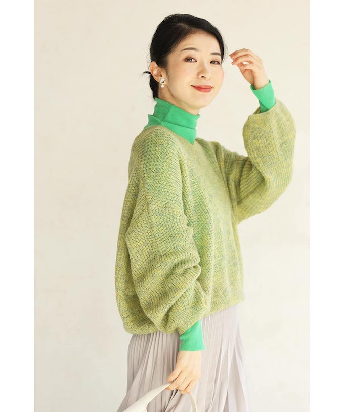 カワイイ CAWAII カラーインナーに合わせる重ね着ニット