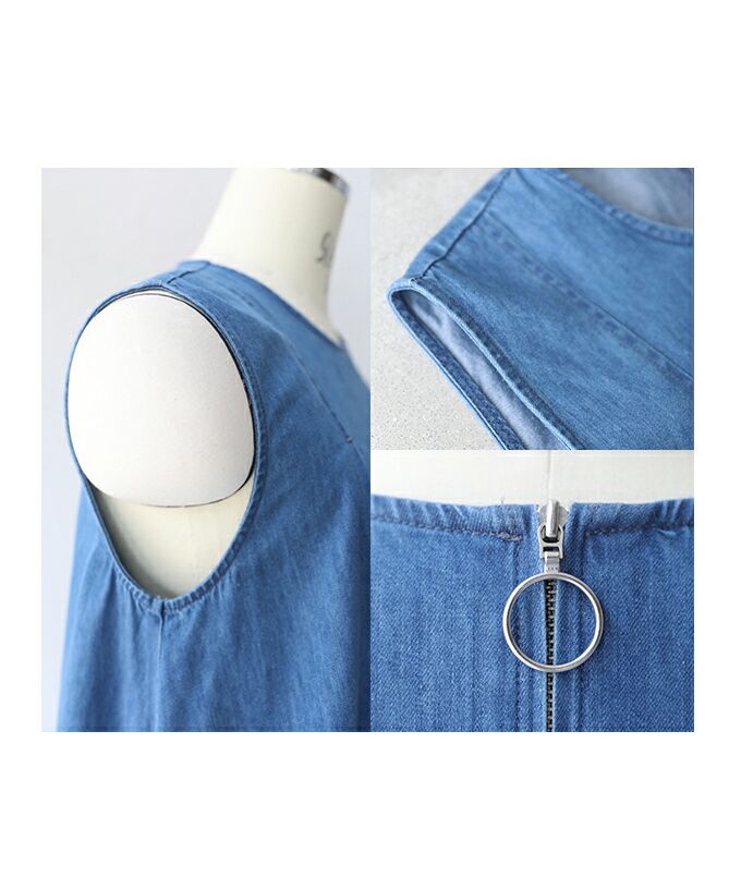 カワイイ CAWAII ほっそりさんの 胸元カバーワンピ