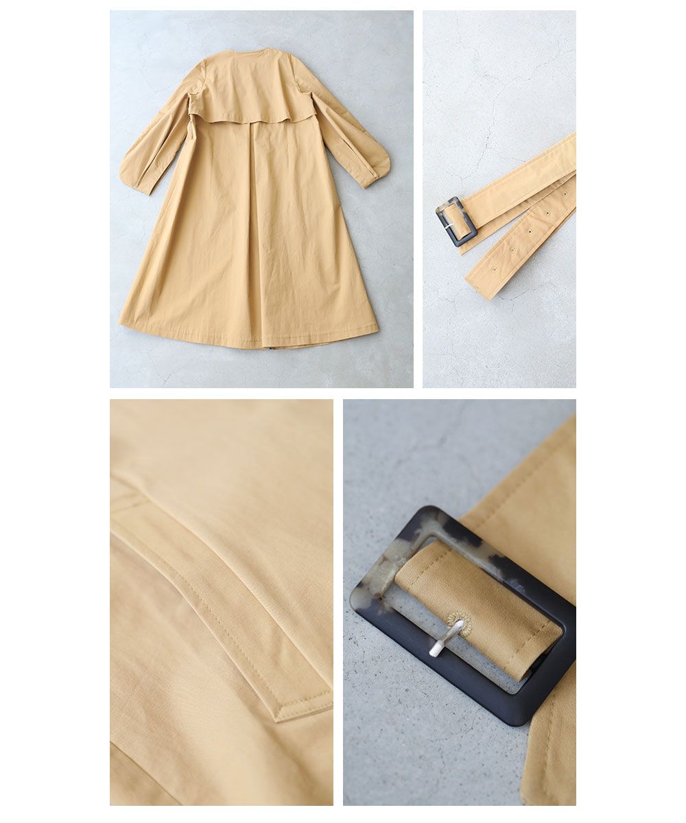 CAWAII CAWAII puff sleeve trench coat