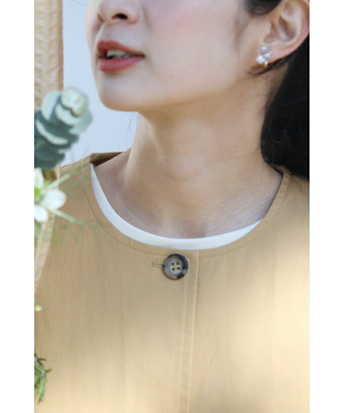 CAWAII CAWAII puff sleeve trench coat