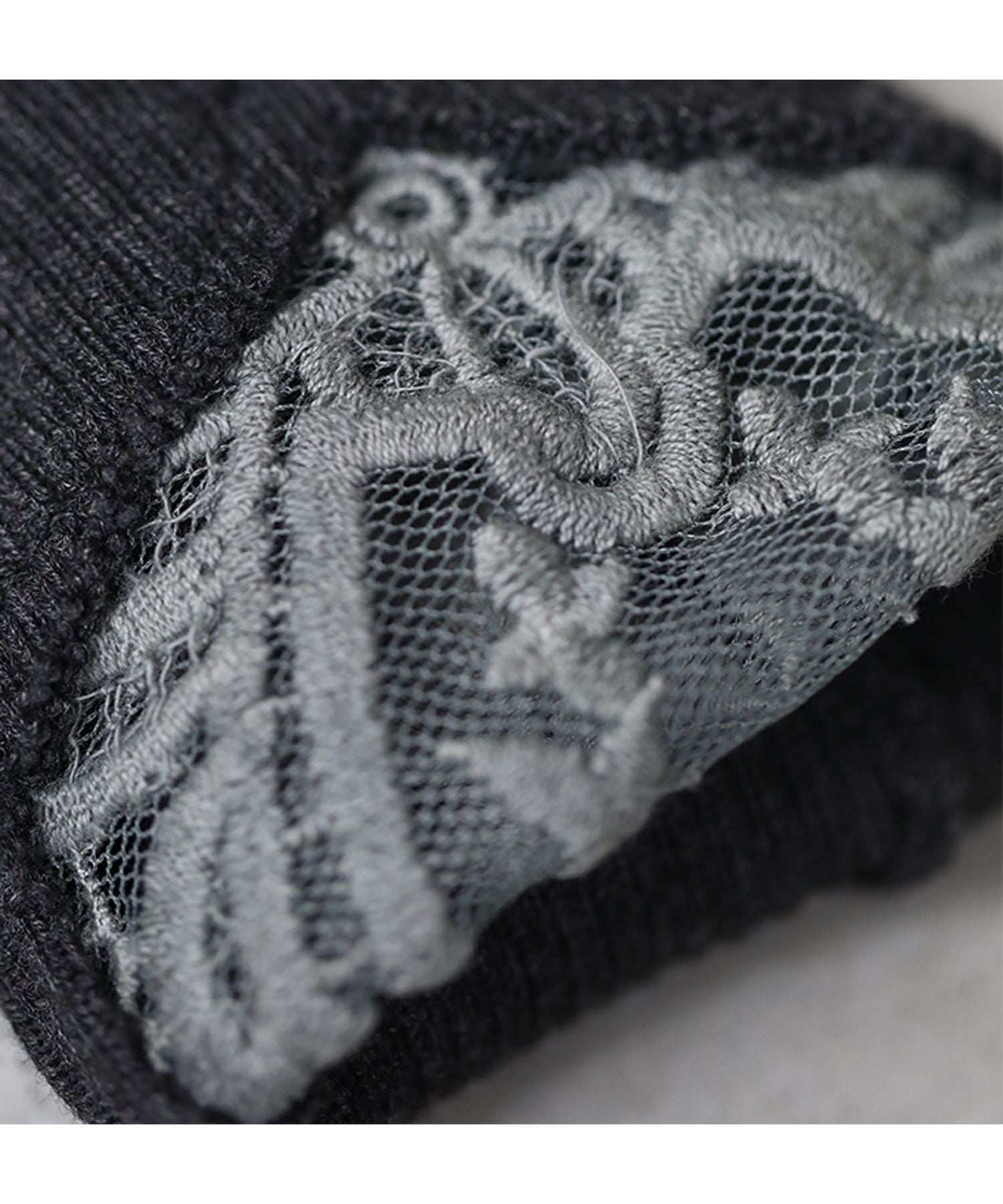 CAWAII CAWAII 胖胖專用。能掩飾肉肉手臂的蕾絲袖針織衫