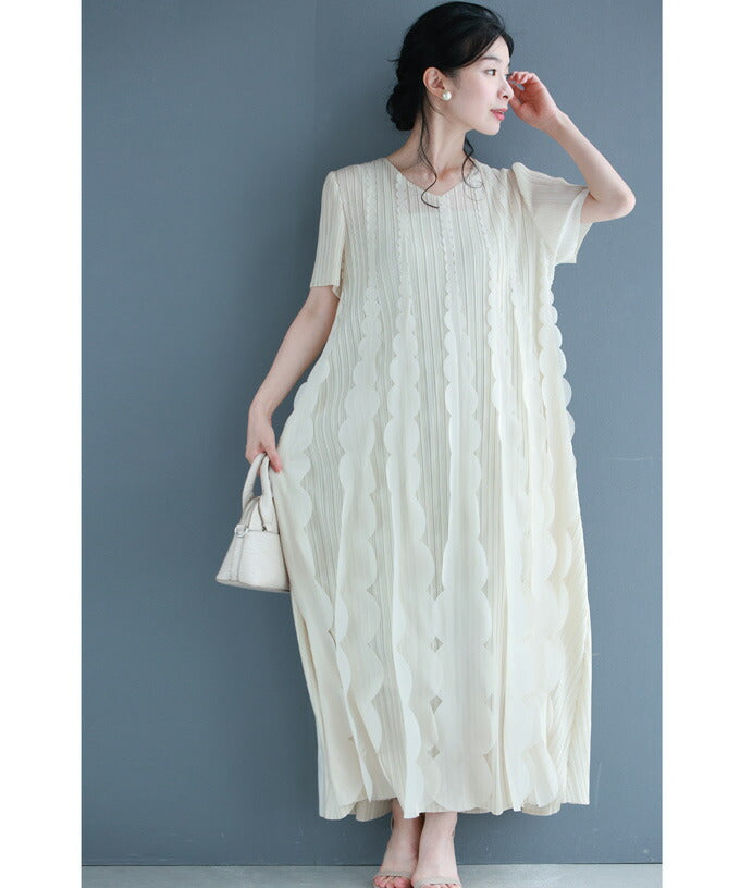 open lace back dress Amazon.com: Womens Pleated Dress main image 1