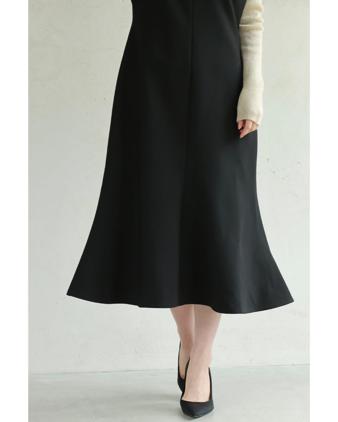 CAWAII CAWAII Pearl Neck A-Line Medium Dress