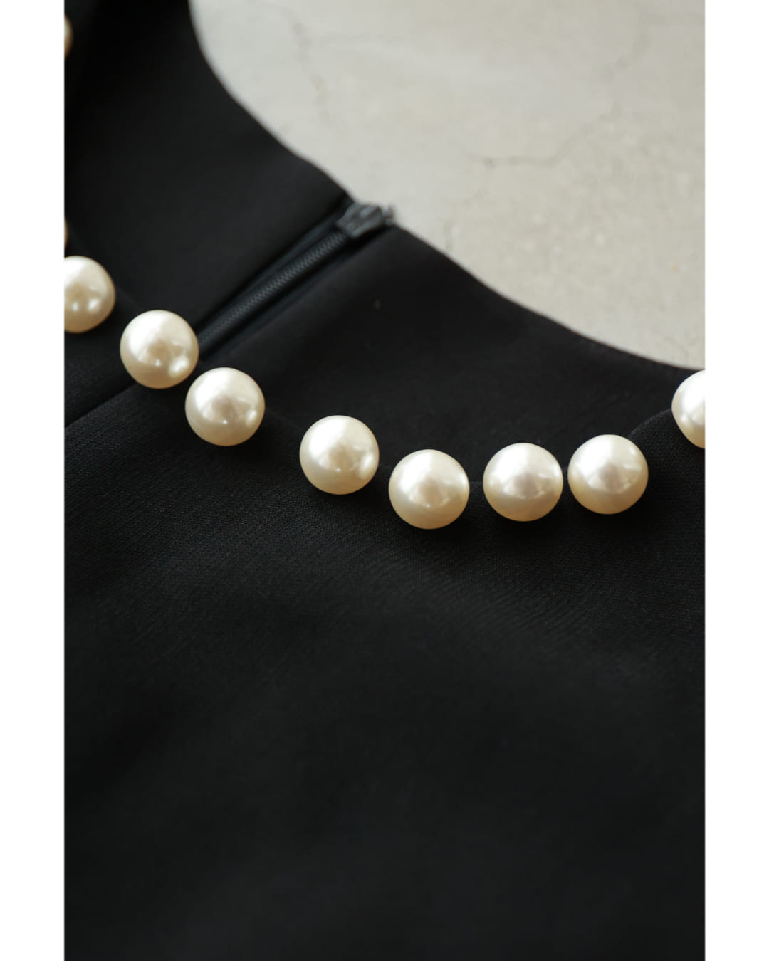 CAWAII CAWAII Pearl Neck A-Line Medium Dress