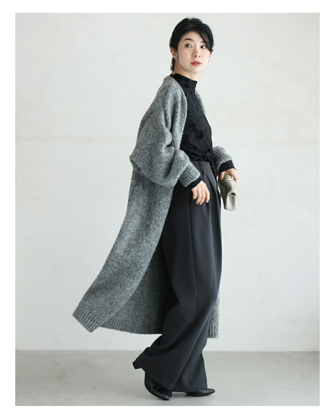 CAWAII CAWAII velour-style flower floating elegant sheer inner