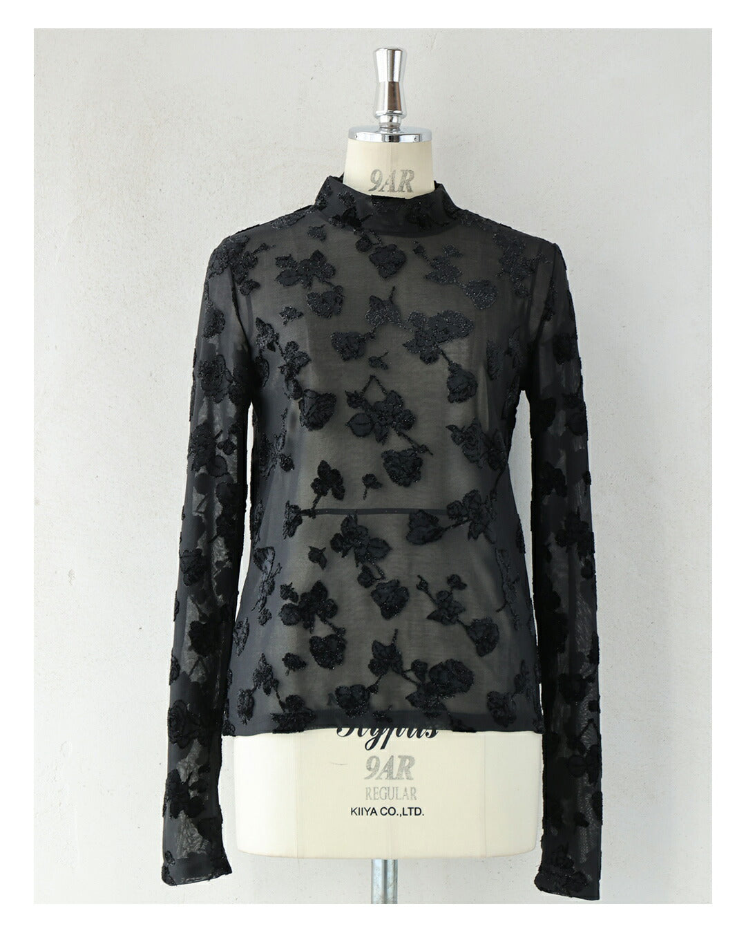 CAWAII CAWAII velour-style flower floating elegant sheer inner
