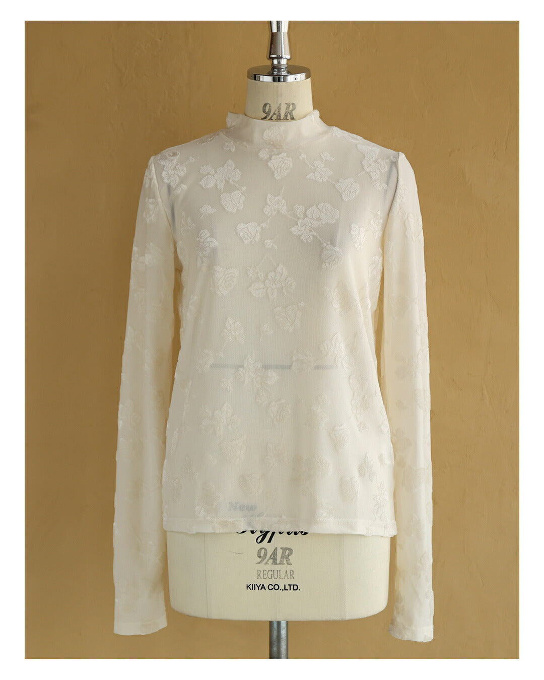 CAWAII CAWAII velour-style flower floating elegant sheer inner
