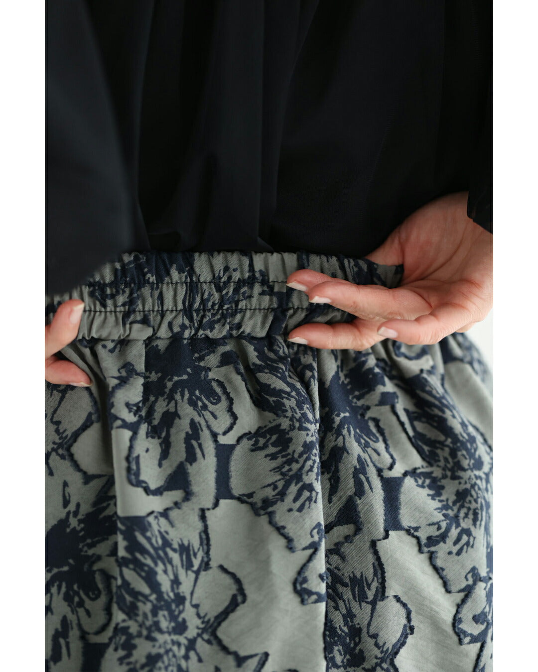 CAWAII CAWAII Swaying Asian charm light jacquard medium skirt