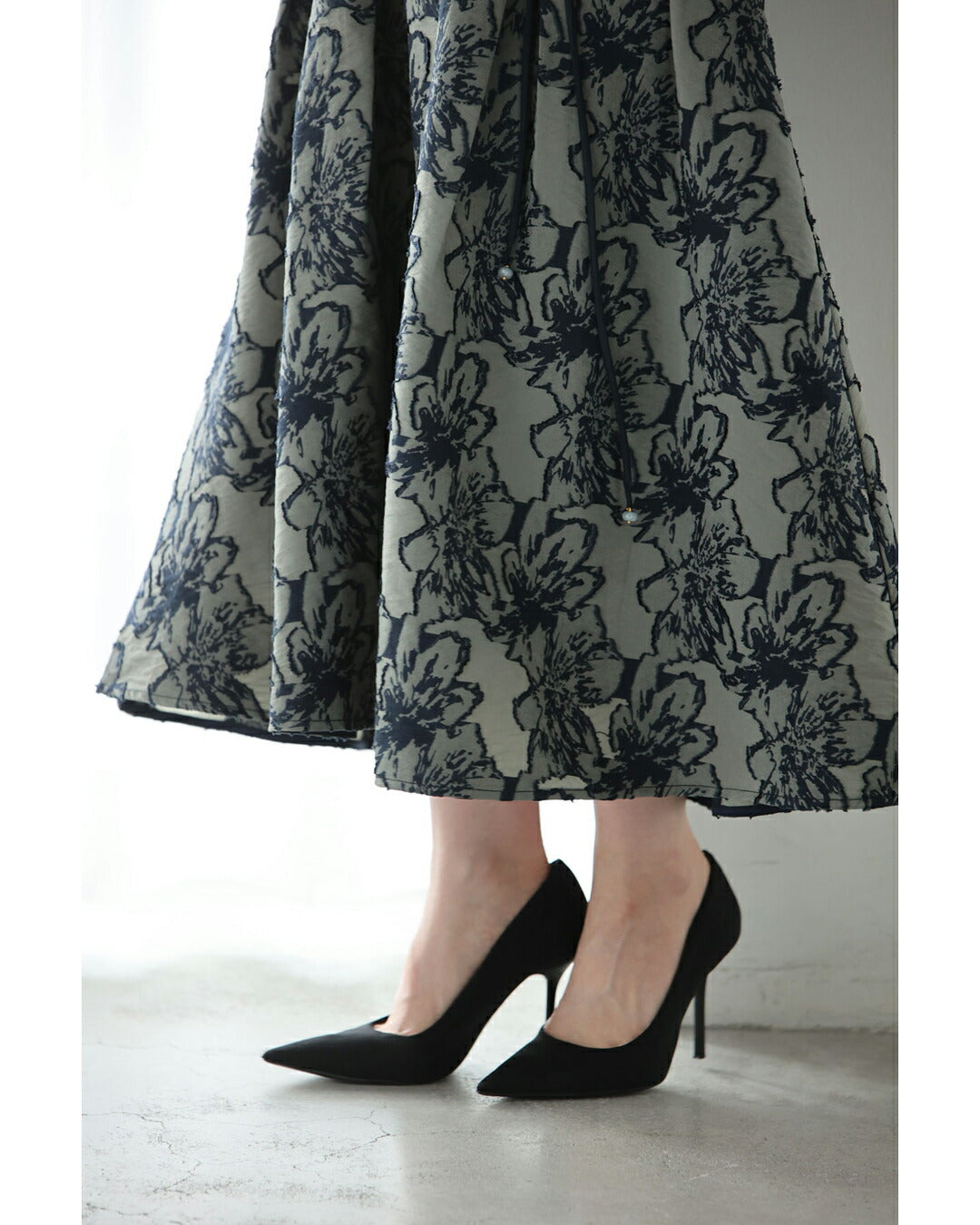 CAWAII CAWAII Swaying Asian charm light jacquard medium skirt