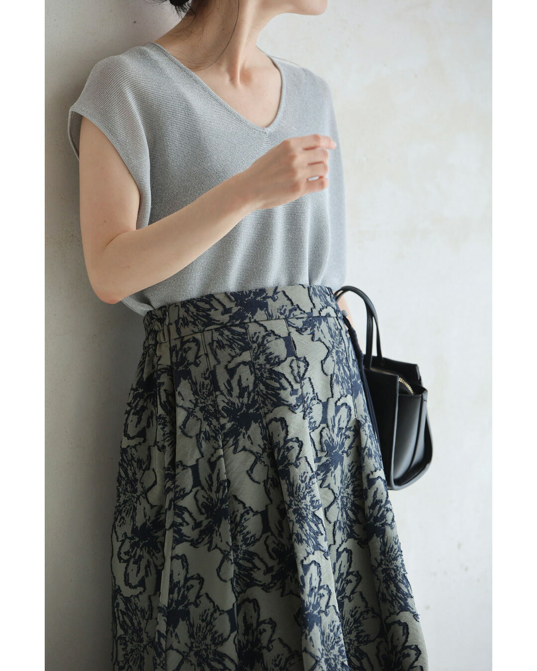 CAWAII CAWAII Swaying Asian charm light jacquard medium skirt