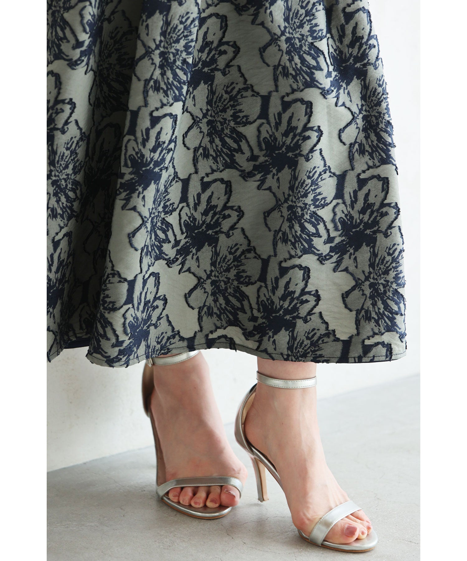 CAWAII CAWAII Swaying Asian charm light jacquard medium skirt