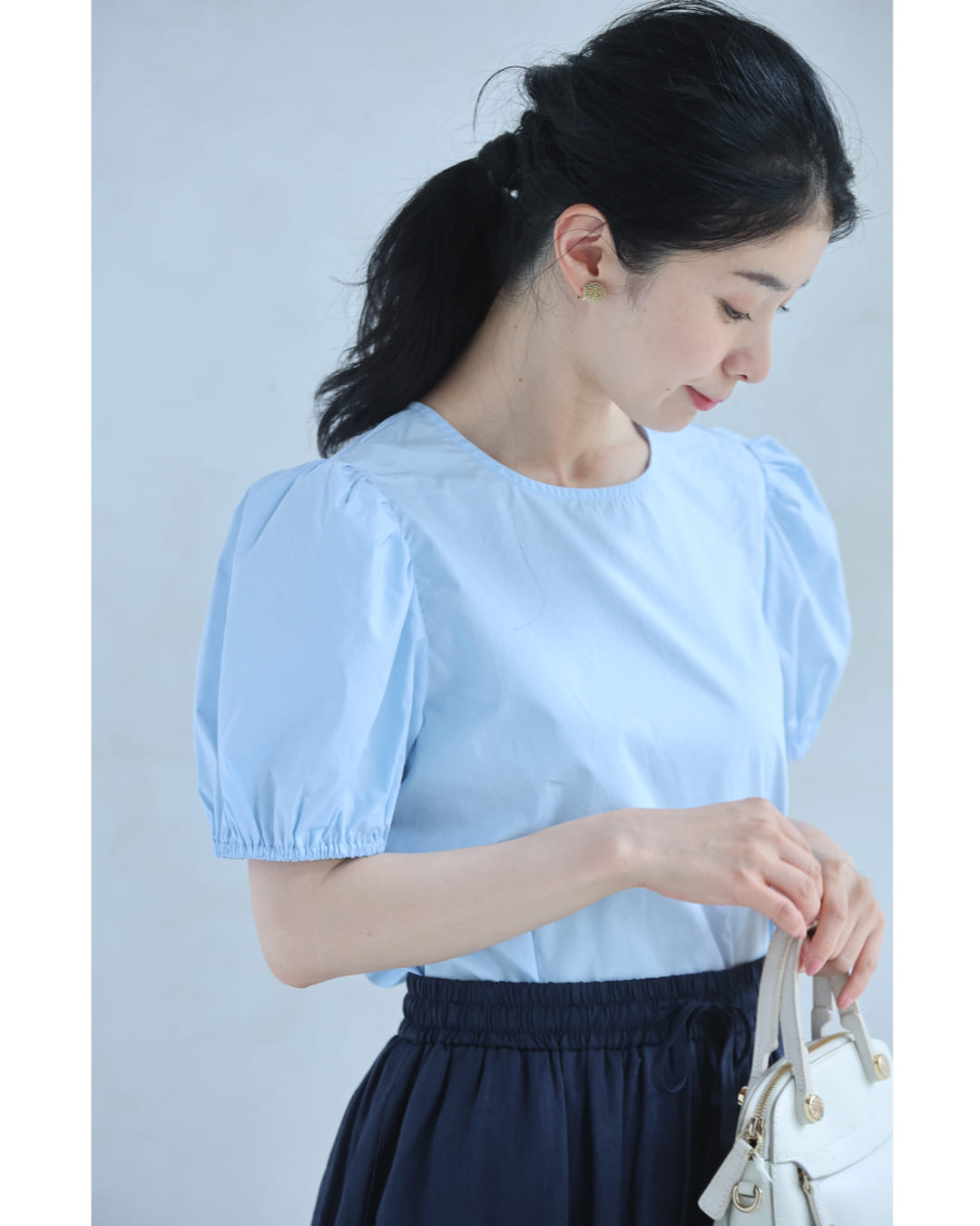 カワイイ CAWAII パフスリーブカットソーとサロペットの2点セット【set】 （グレー） グレー