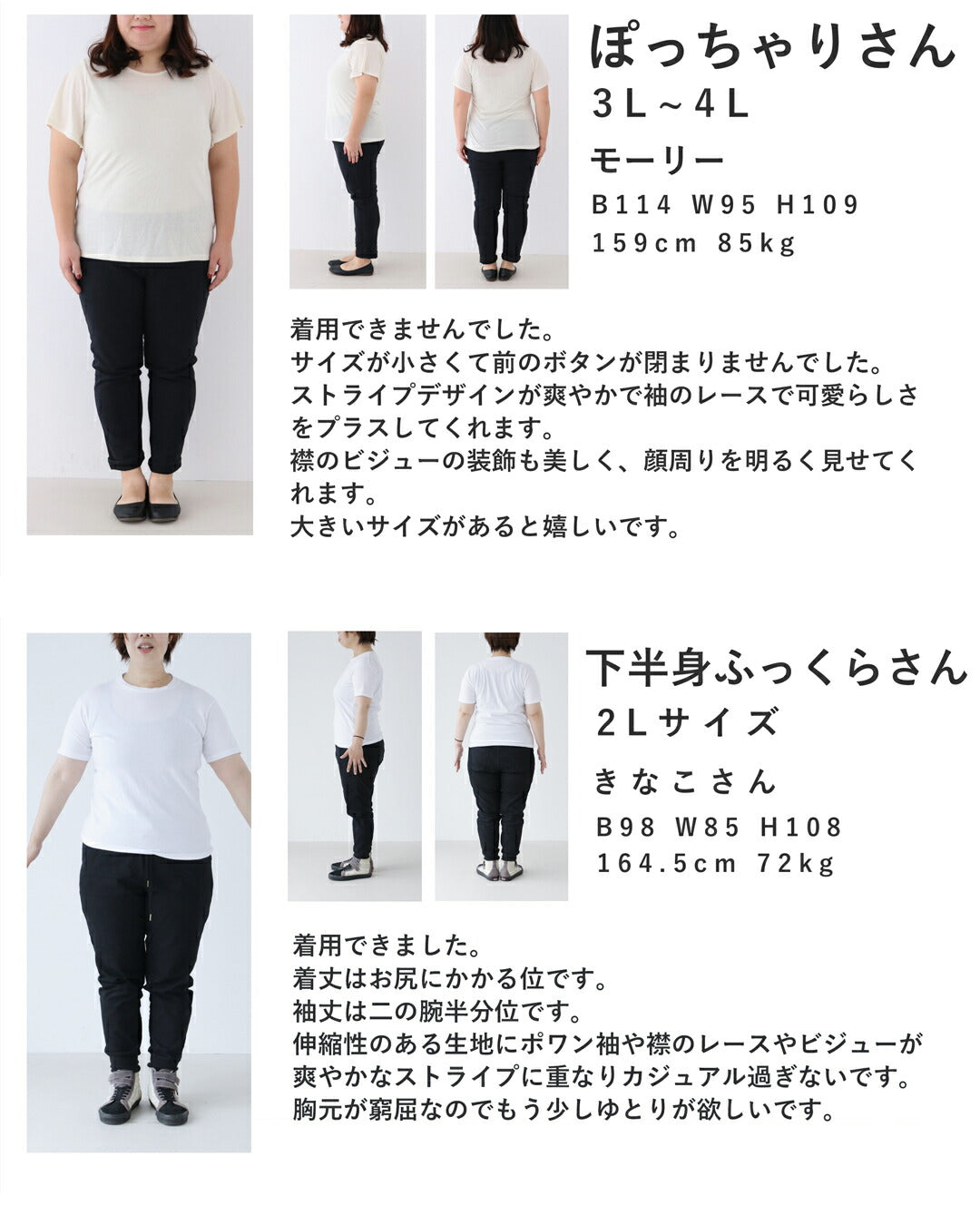 カワイイ CAWAII 首元に輝くビジュー花襟のポワン袖ストライプシャツトップス （ブルー） ブルー