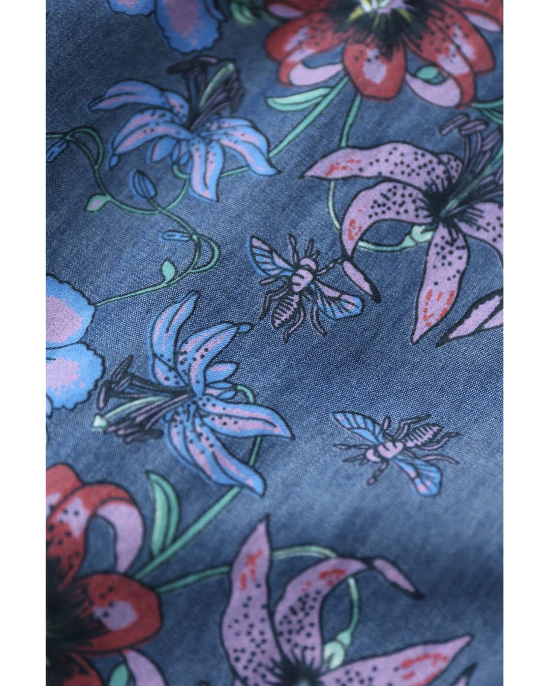 CAWAII colorful flowers and lively insects, soft wide pants