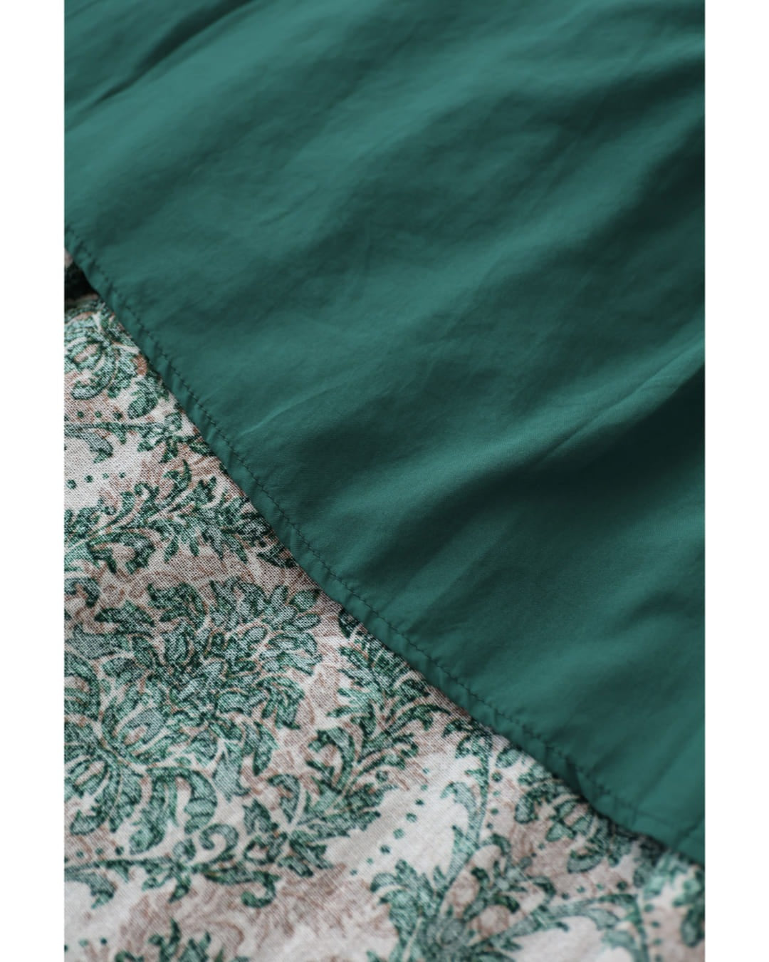 カワイイ CAWAII 華やぐグリーンダマスク柄ロングスカート （グリーン） グリーン